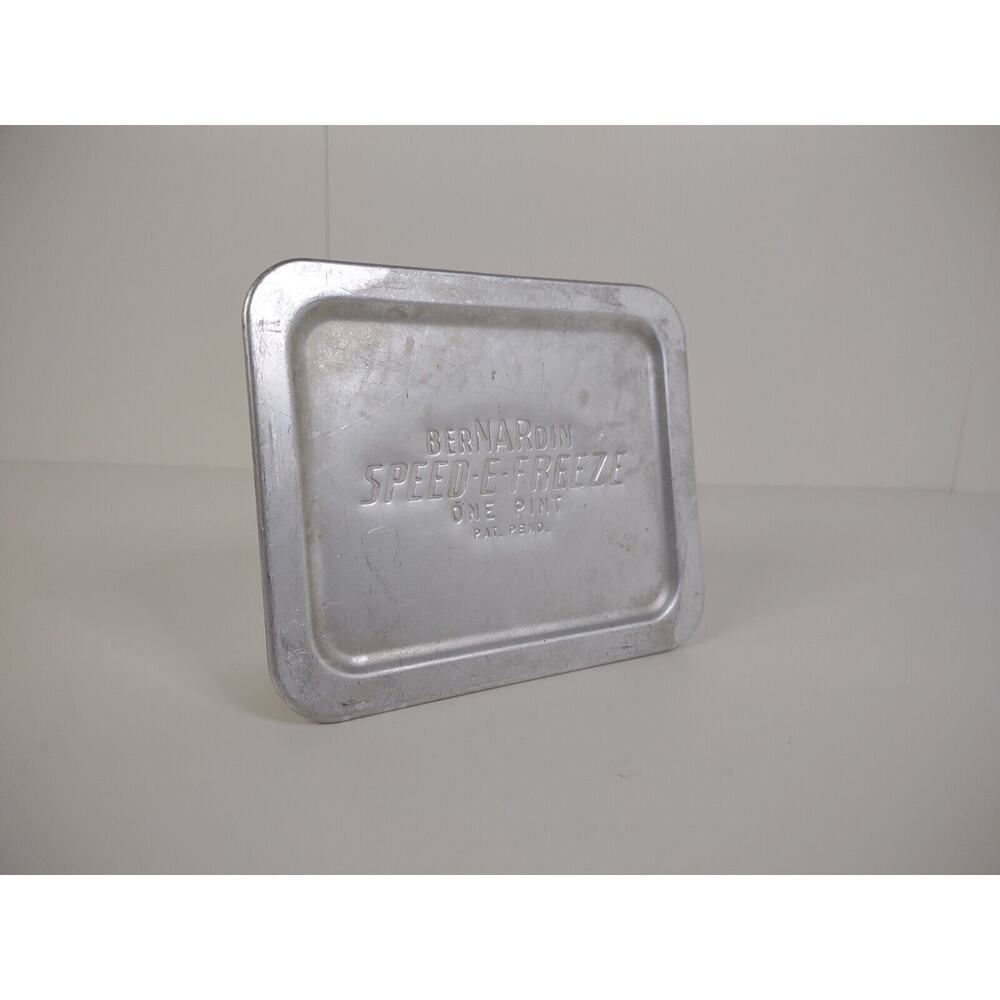 Vintage 1950s Bernardin Speed E Freeze Silver Aluminum Tin Retro USA One Pint